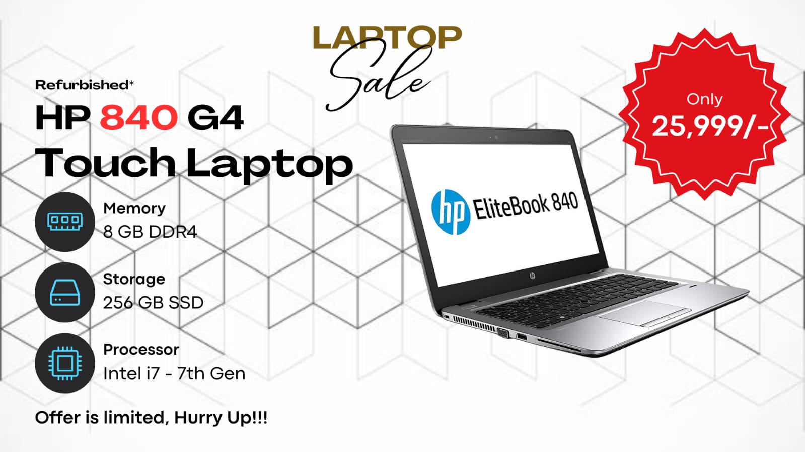 HP 840 G4 TOUCH LAPTOP